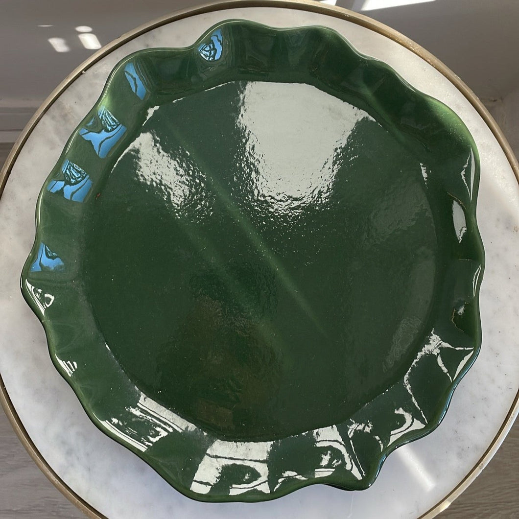 Set de 4 assiettes vertes