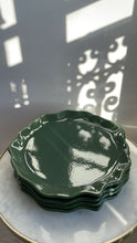 Load image into Gallery viewer, Set de 4 assiettes vertes
