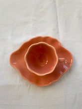 Load image into Gallery viewer, Coquillages - Coquillage- tasse à café corail avec sous tasse
