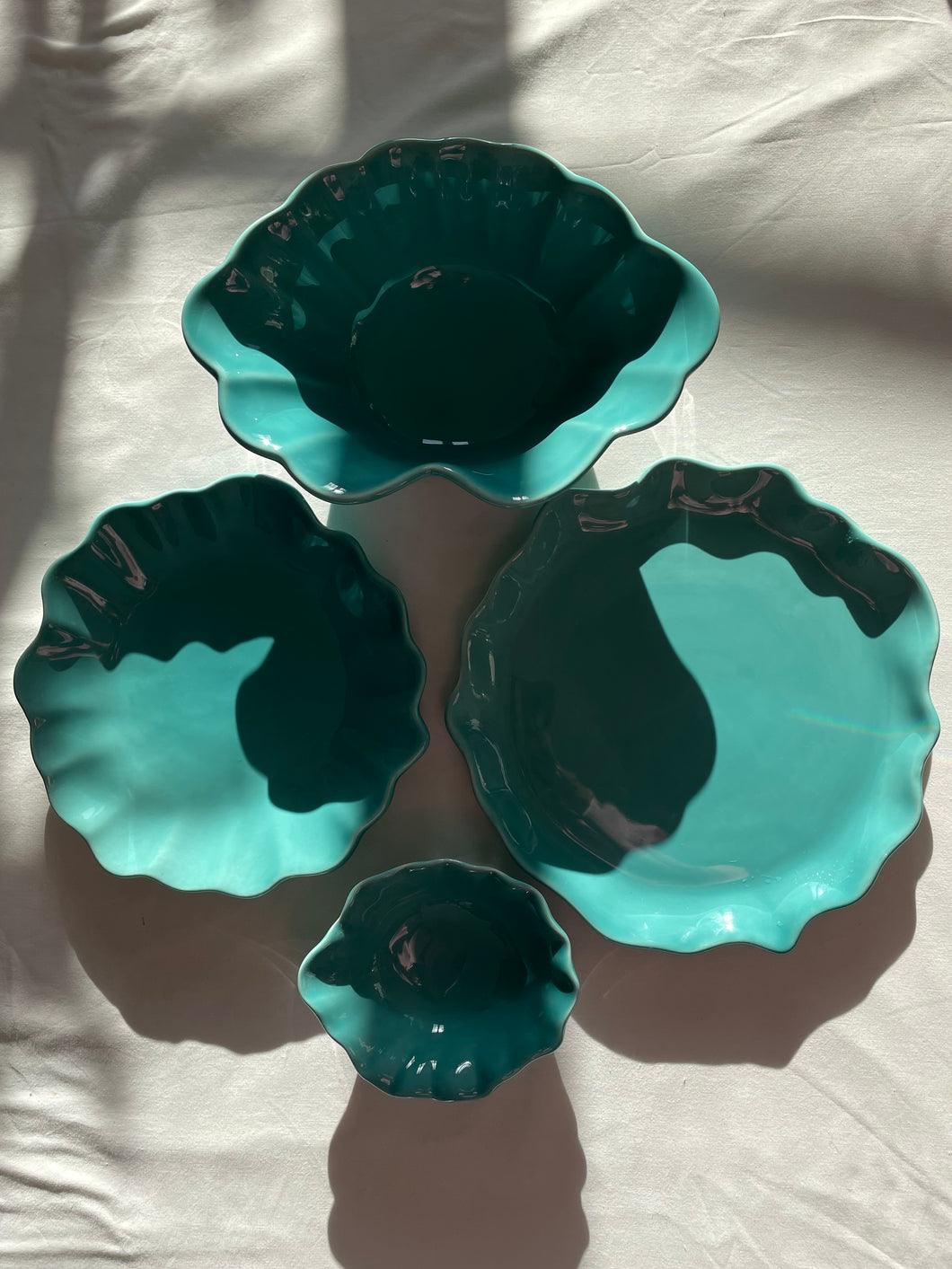 Set déjeuner bleu turquoise
