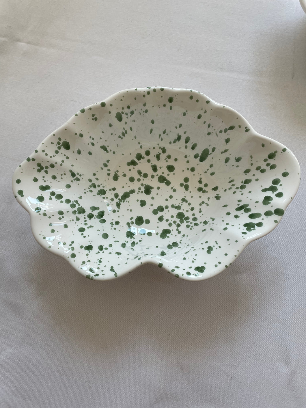 Souvenirs d'été- saladier éclats vert olive