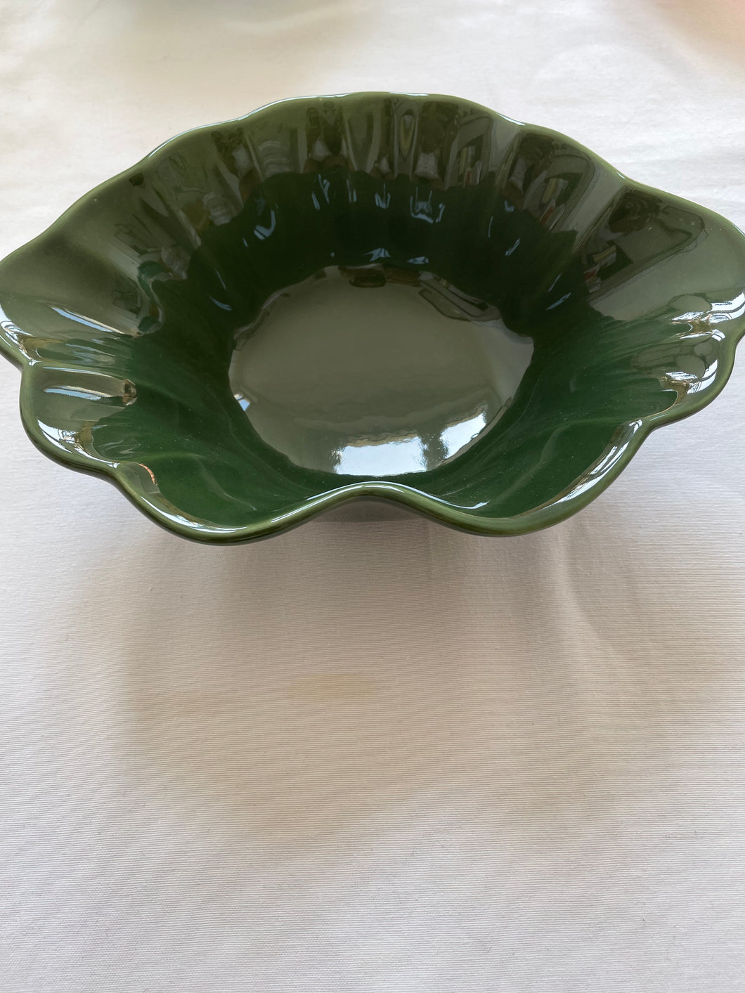 Coquillages- Saladier vert olive