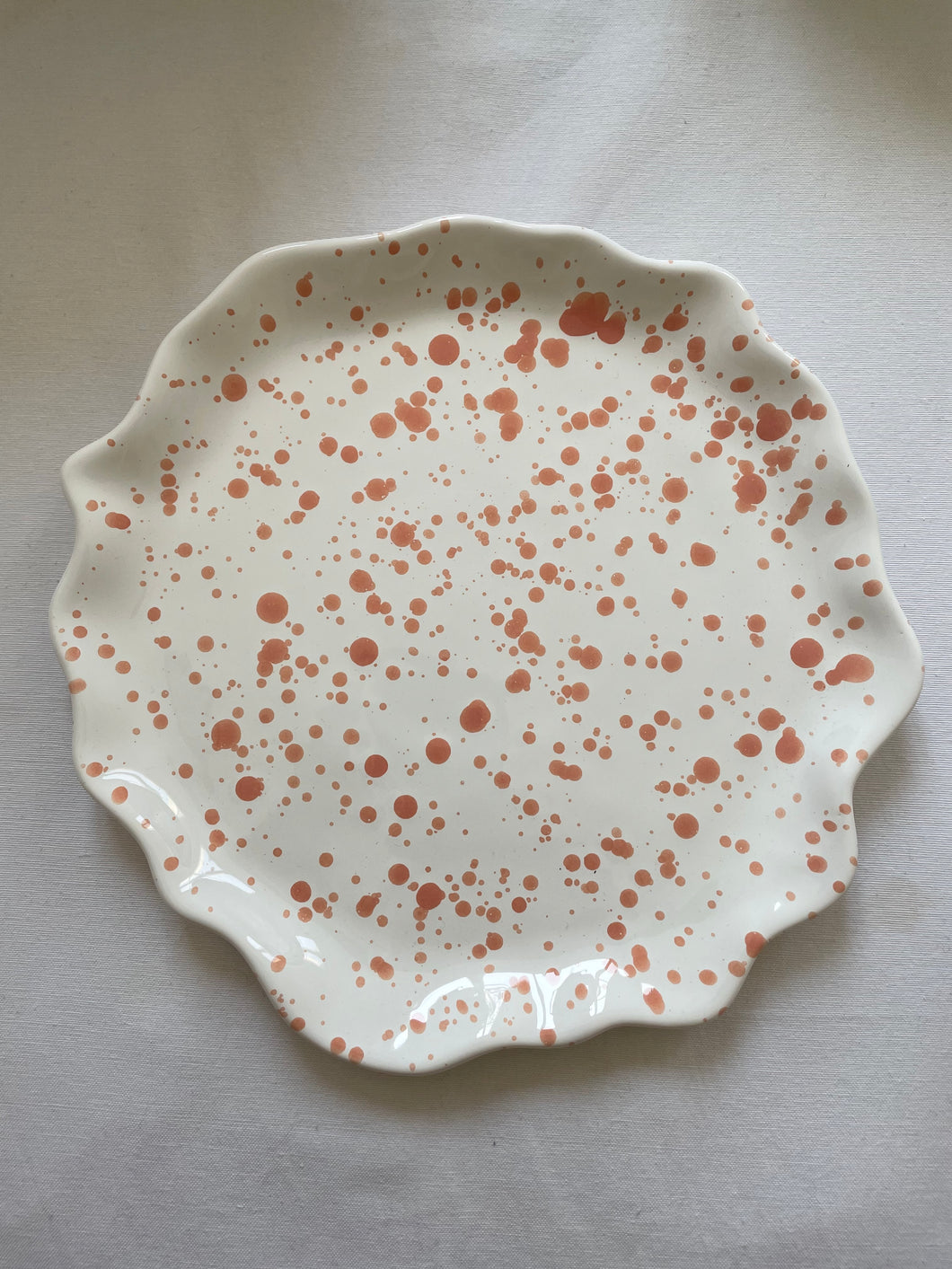 Souvenirs d'été- éclats rose-assiette plate grand modèle