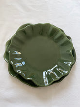 Load image into Gallery viewer, Coquillages- Assiette a dessert vert olive
