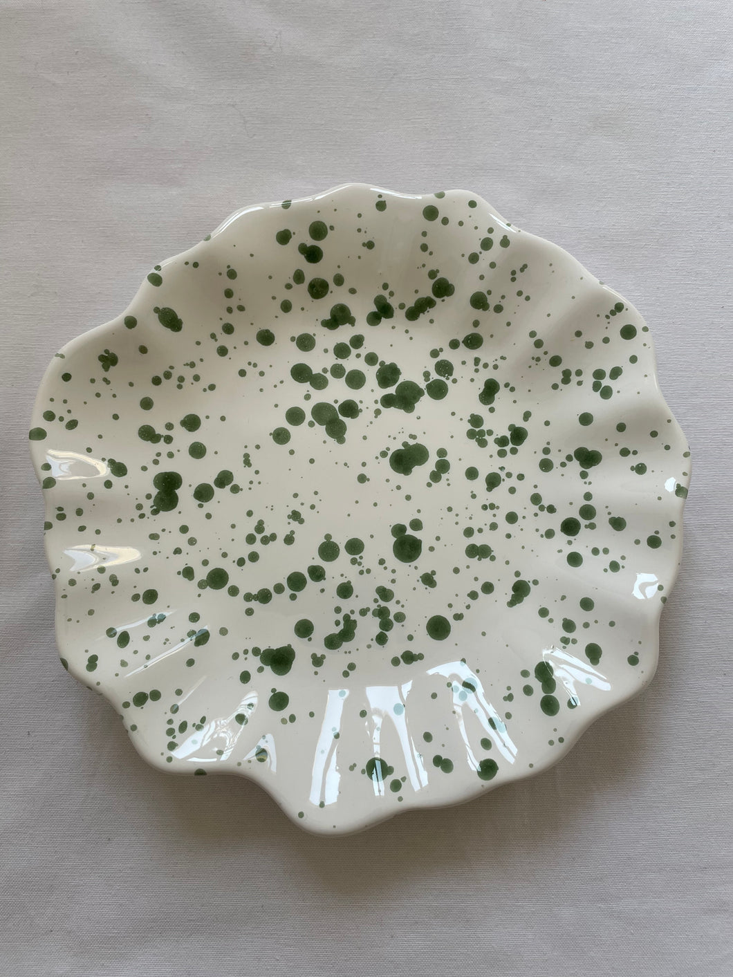 Souvenirs d'été- éclats verts- Assiette petit modèle